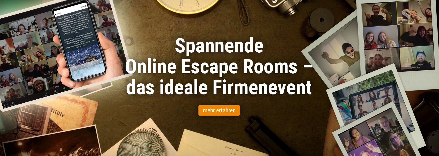 Online Escape Room als Firmenevent buchen